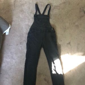 Free people black jean overalls